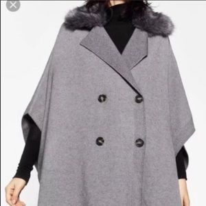 Zara cape with fur